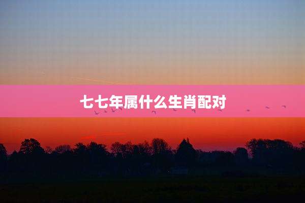 七七年属什么生肖配对