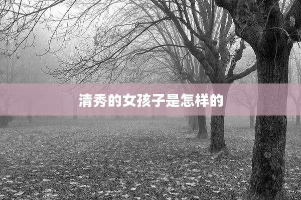 清秀的女孩子是怎样的