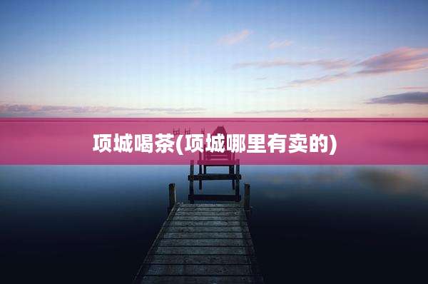 项城喝茶(项城哪里有卖的)