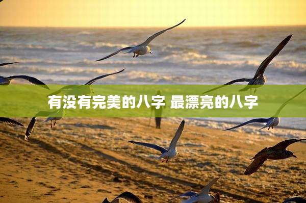 有没有完美的八字 最漂亮的八字