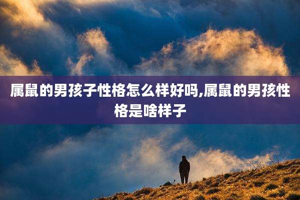 属鼠的男孩子性格怎么样好吗,属鼠的男孩性格是啥样子