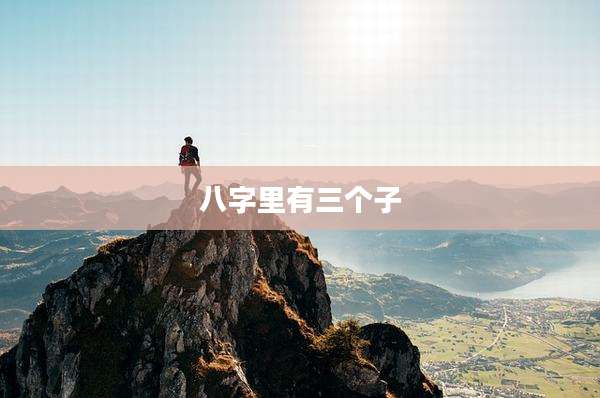 八字里有三个子