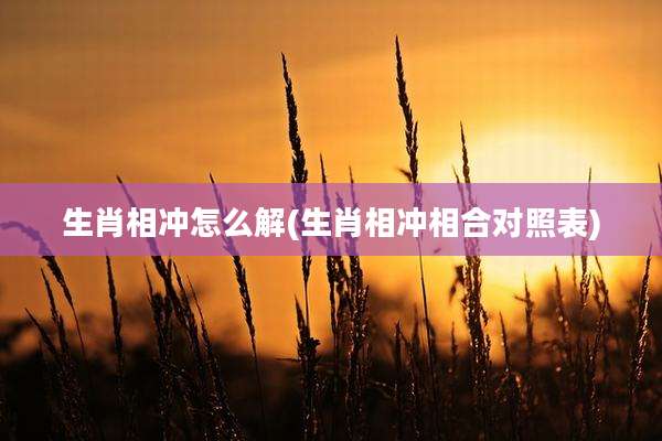 生肖相冲怎么解(生肖相冲相合对照表)