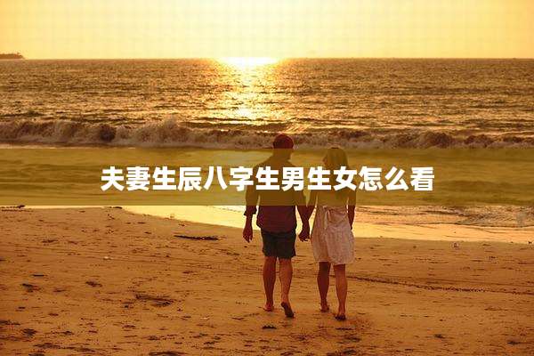 夫妻生辰八字生男生女怎么看