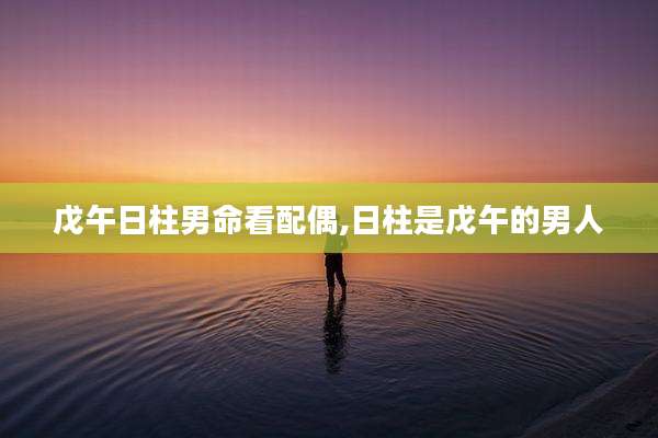 戊午日柱男命看配偶,日柱是戊午的男人