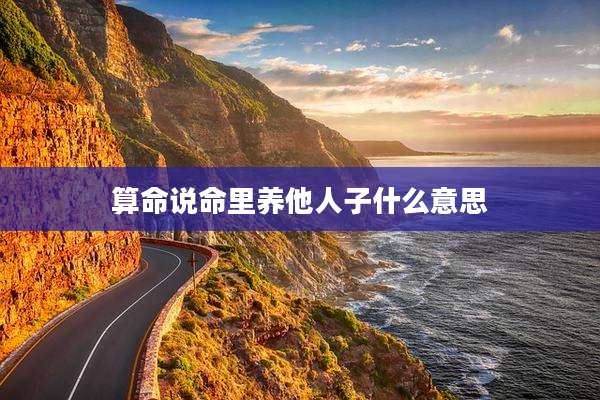 算命说命里养他人子什么意思