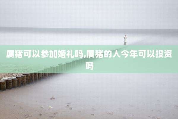 属猪可以参加婚礼吗,属猪的人今年可以投资吗