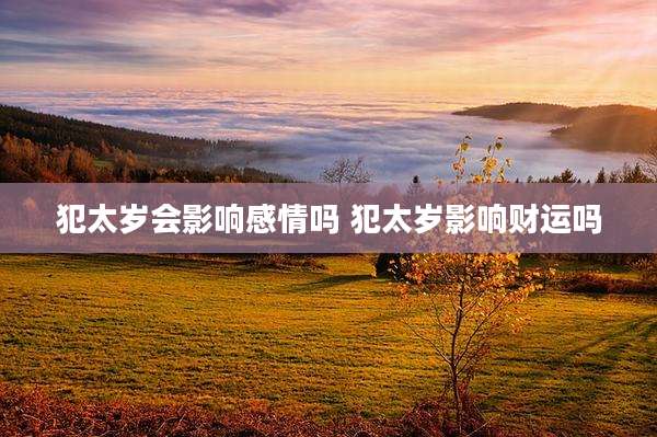 犯太岁会影响感情吗 犯太岁影响财运吗