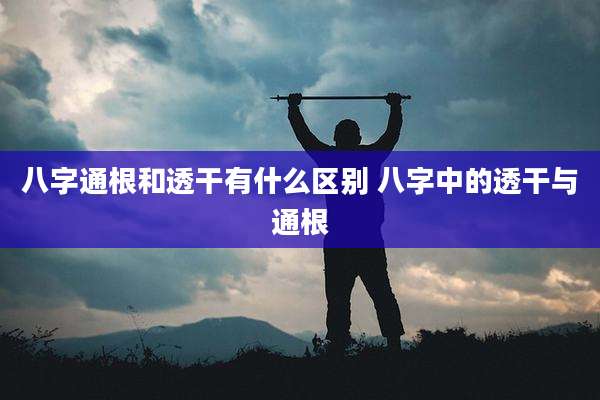 八字通根和透干有什么区别 八字中的透干与通根