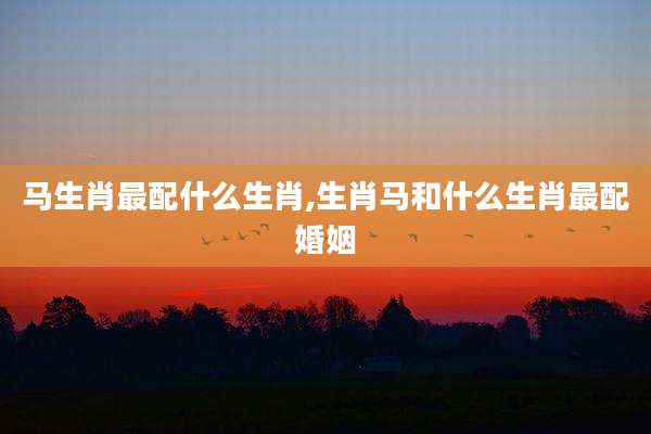 马生肖最配什么生肖,生肖马和什么生肖最配婚姻