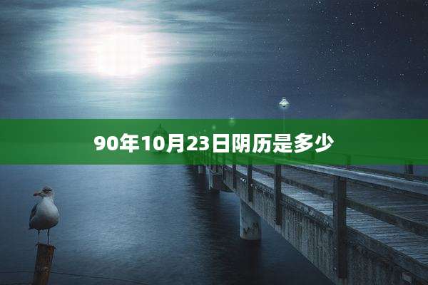 90年10月23日阴历是多少