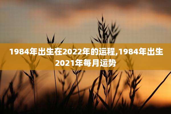 1984年出生在2022年的运程,1984年出生2021年每月运势