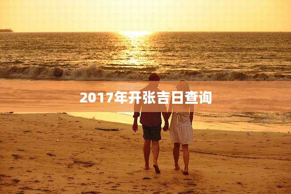 2017年开张吉日查询
