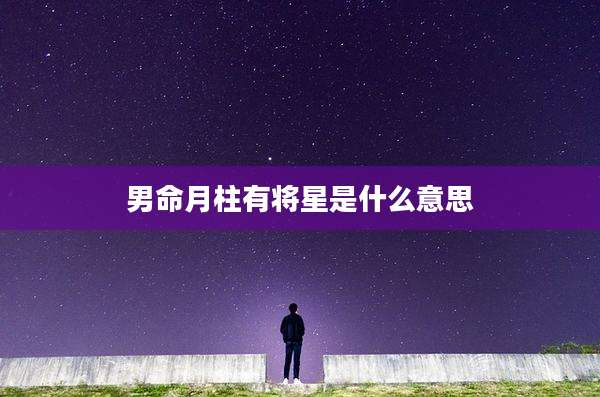 男命月柱有将星是什么意思