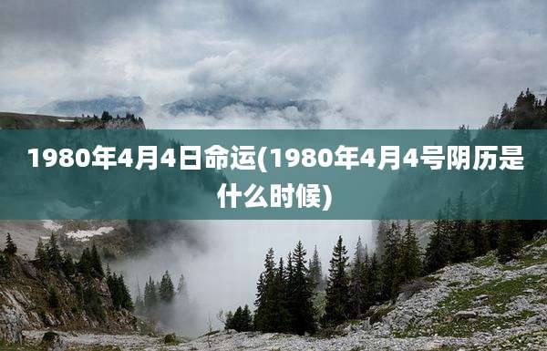 1980年4月4日命运(1980年4月4号阴历是什么时候)