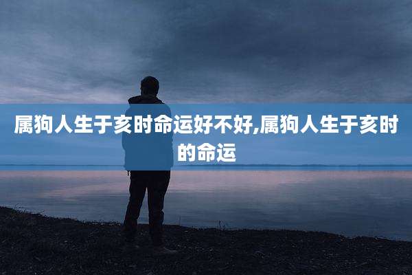 属狗人生于亥时命运好不好,属狗人生于亥时的命运