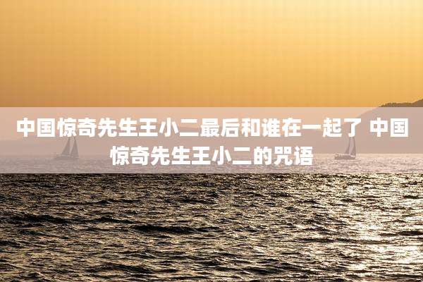 中国惊奇先生王小二最后和谁在一起了 中国惊奇先生王小二的咒语