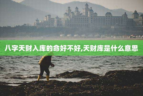 八字天财入库的命好不好,天财库是什么意思