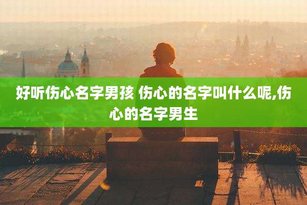 好听伤心名字男孩 伤心的名字叫什么呢,伤心的名字男生