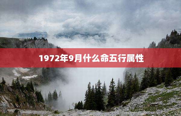 1972年9月什么命五行属性