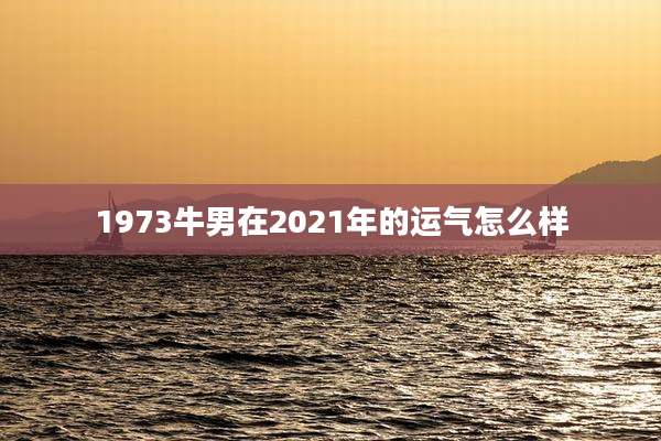 1973牛男在2021年的运气怎么样