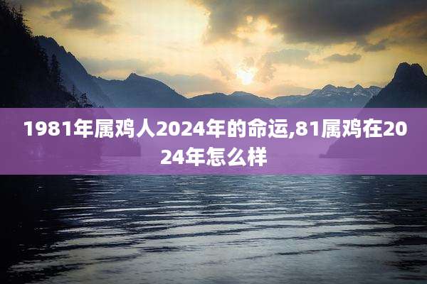 1981年属鸡人2024年的命运,81属鸡在2024年怎么样