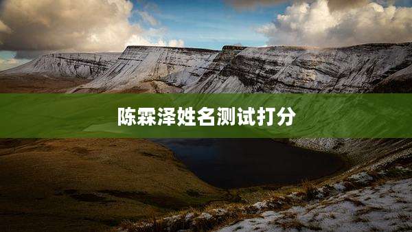 陈霖泽姓名测试打分