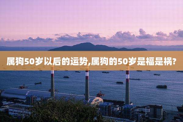 属狗50岁以后的运势,属狗的50岁是福是祸?