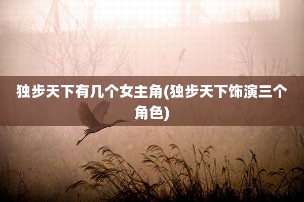 独步天下有几个女主角(独步天下饰演三个角色)