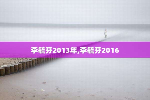 李毓芬2013年,李毓芬2016