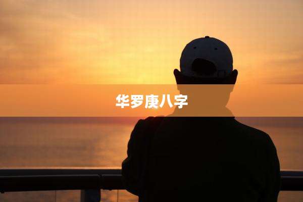 华罗庚八字