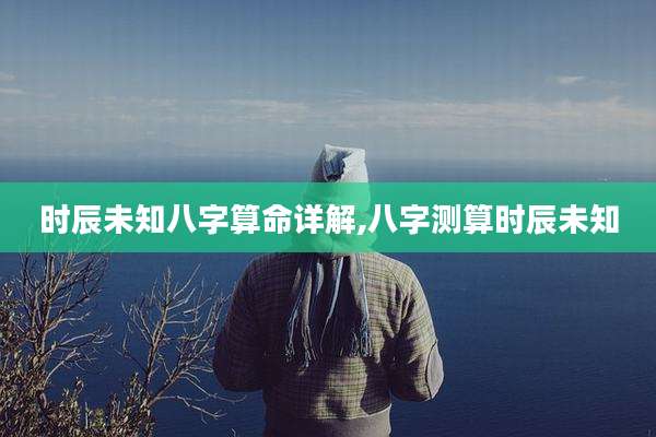 时辰未知八字算命详解,八字测算时辰未知