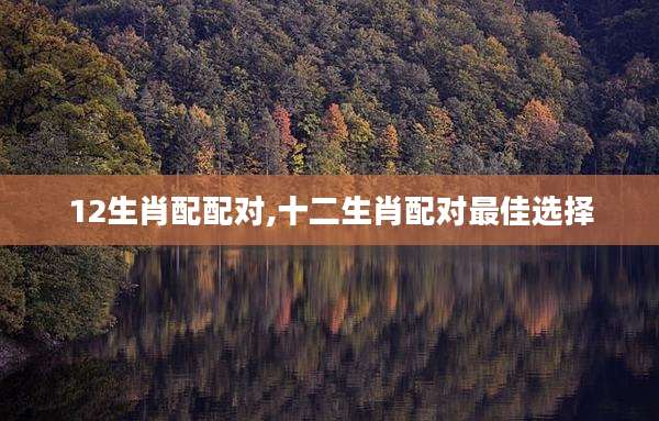 12生肖配配对,十二生肖配对最佳选择