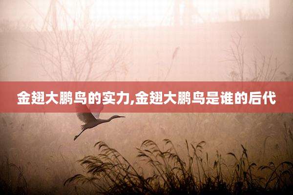 金翅大鹏鸟的实力,金翅大鹏鸟是谁的后代