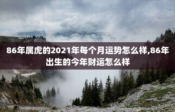86年属虎的2021年每个月运势怎么样,86年出生的今年财运怎么样