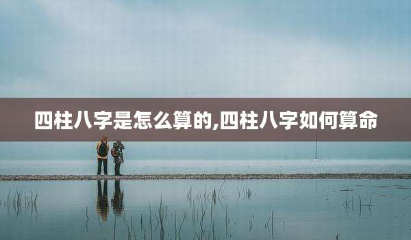 四柱八字是怎么算的,四柱八字如何算命