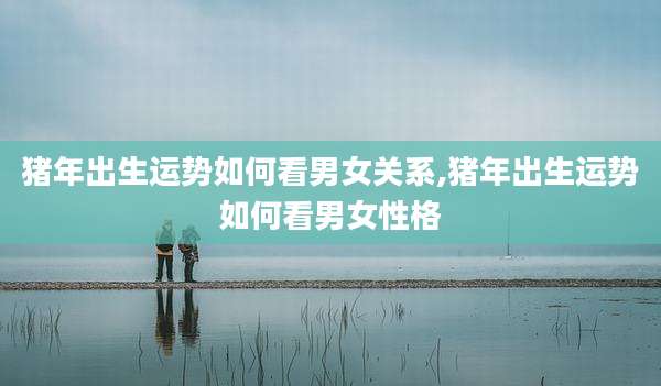 猪年出生运势如何看男女关系,猪年出生运势如何看男女性格