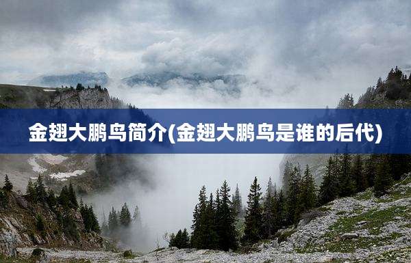 金翅大鹏鸟简介(金翅大鹏鸟是谁的后代)