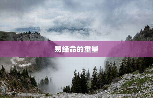 易经命的重量