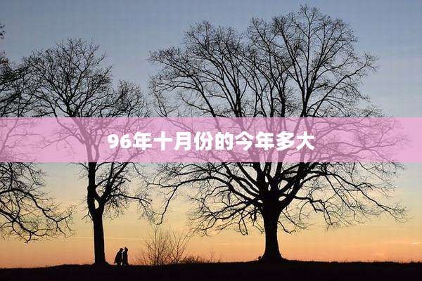 96年十月份的今年多大