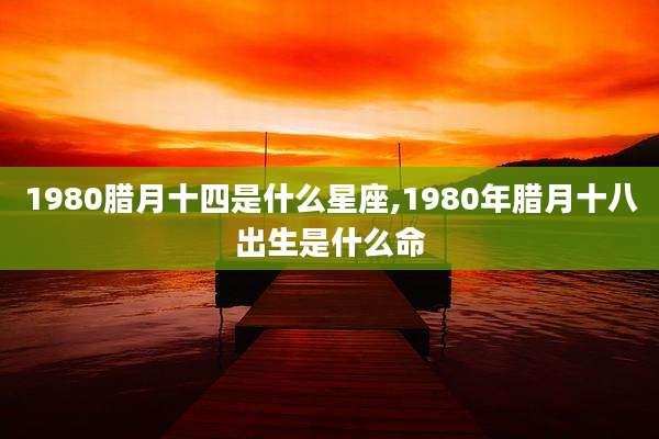 1980腊月十四是什么星座,1980年腊月十八出生是什么命
