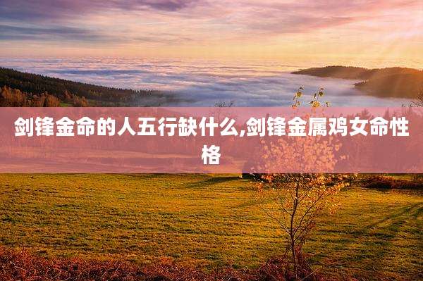 剑锋金命的人五行缺什么,剑锋金属鸡女命性格
