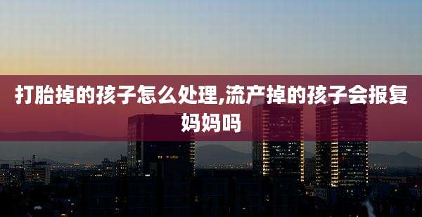 打胎掉的孩子怎么处理,流产掉的孩子会报复妈妈吗
