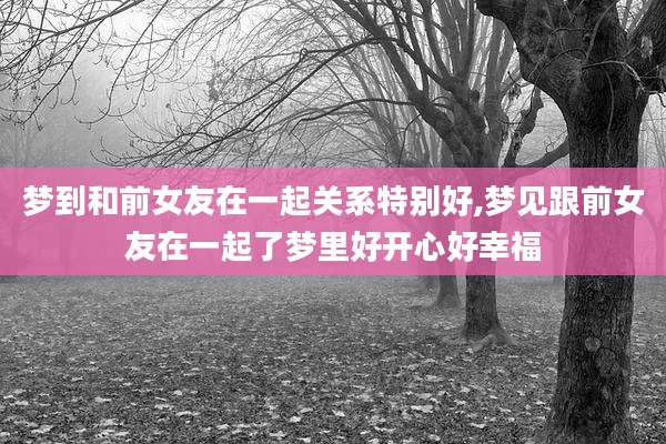 梦到和前女友在一起关系特别好,梦见跟前女友在一起了梦里好开心好幸福
