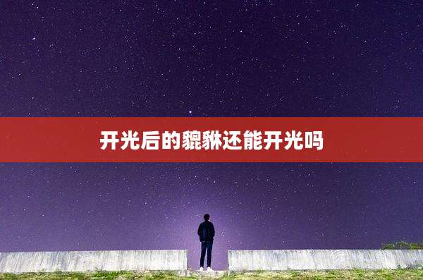 开光后的貔貅还能开光吗