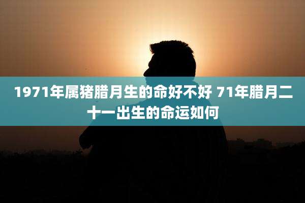 1971年属猪腊月生的命好不好 71年腊月二十一出生的命运如何