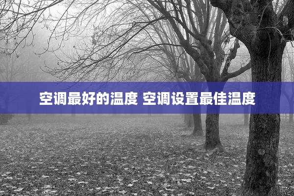 空调最好的温度 空调设置最佳温度
