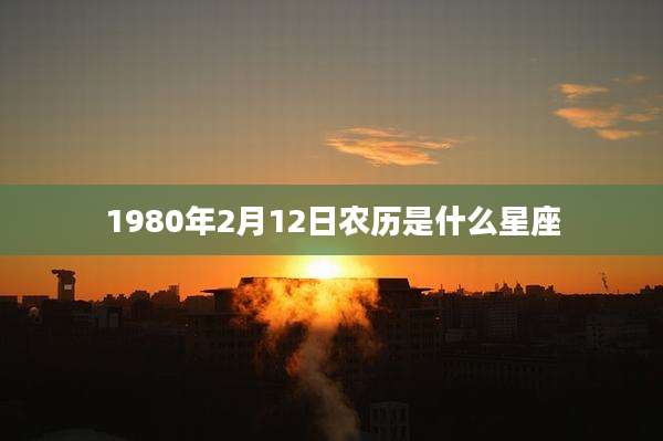1980年2月12日农历是什么星座