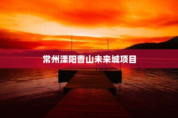 常州溧阳曹山未来城项目