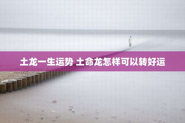 土龙一生运势 土命龙怎样可以转好运